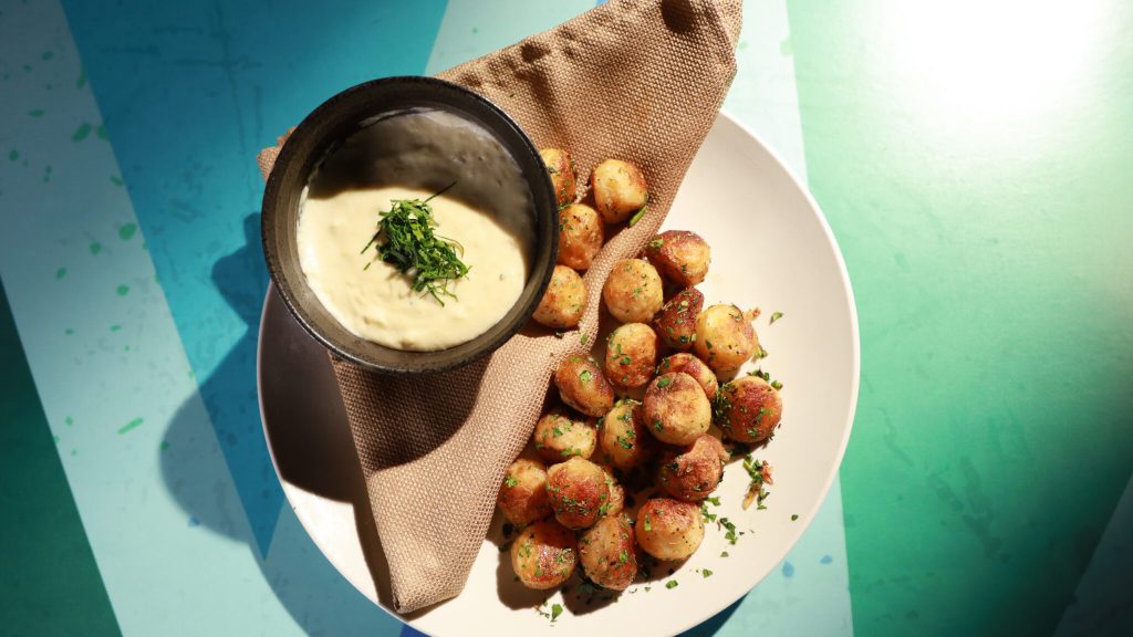Sauce Brandade Morue over Parisienne Potatoes - Gusto TV