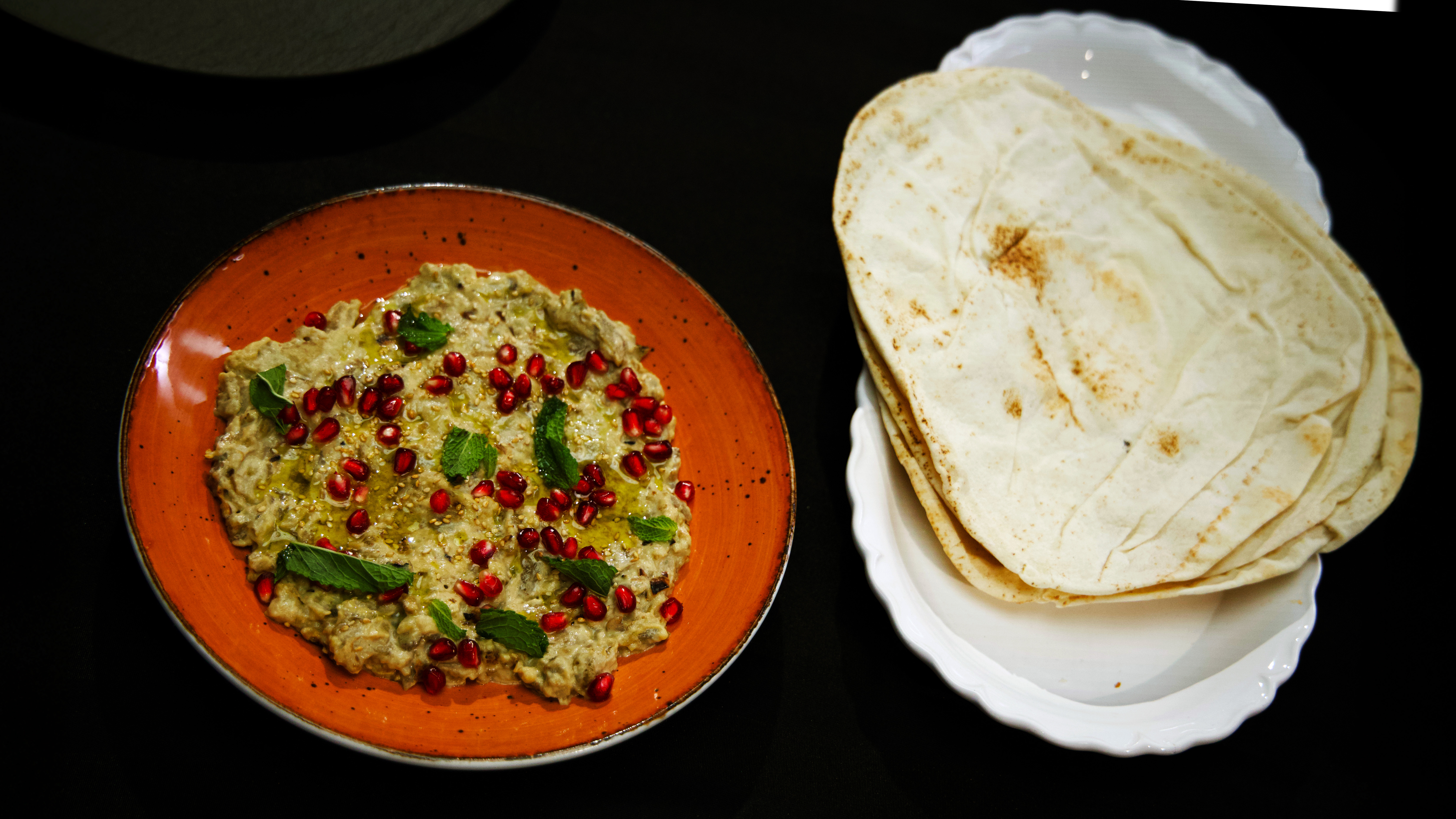Smoked Eggplant Dip with Fresh Pita