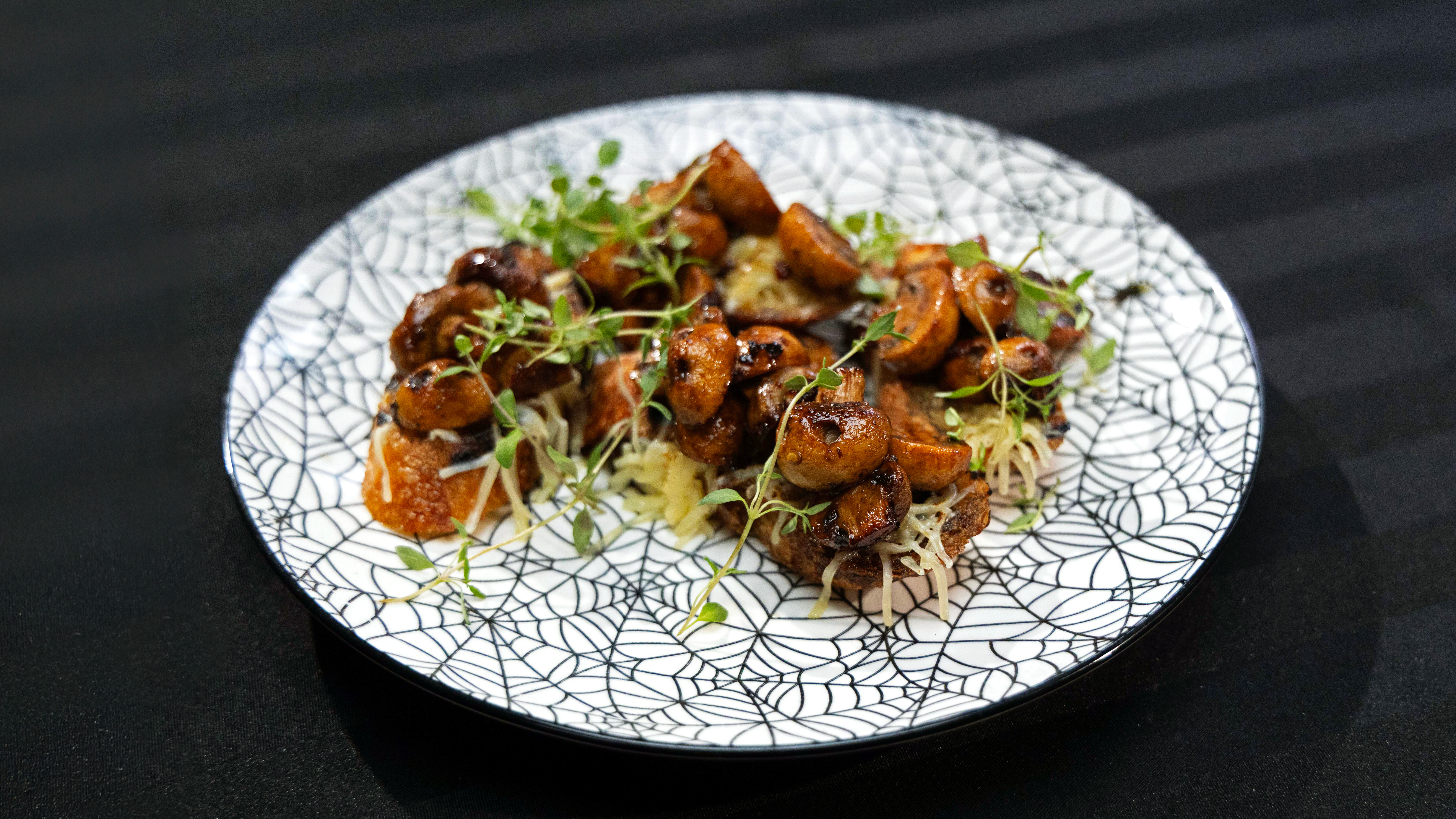 Mushroom Skull Bruschetta