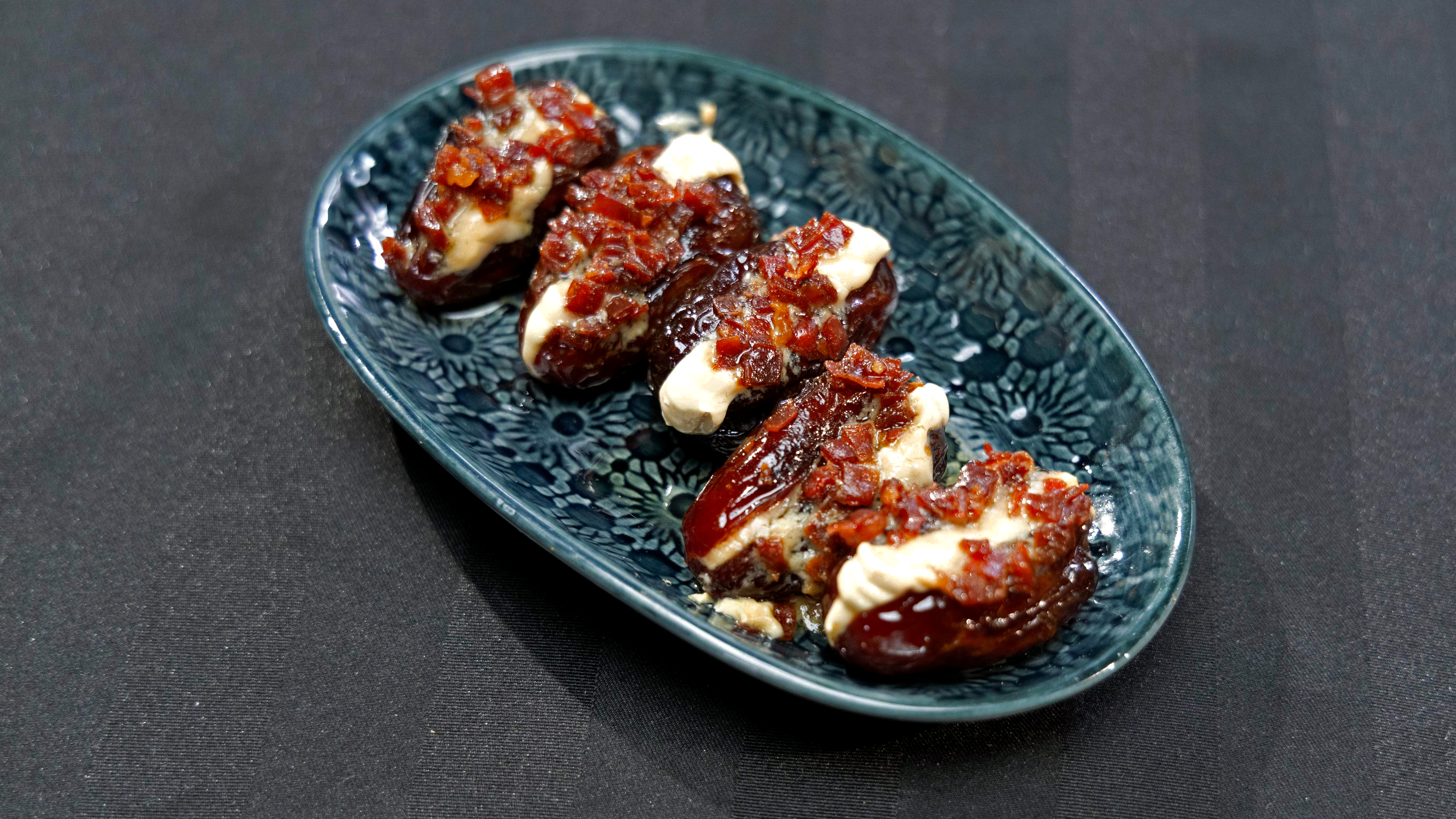 Foie Gras Stuffed Dates with Crispy Prosciutto