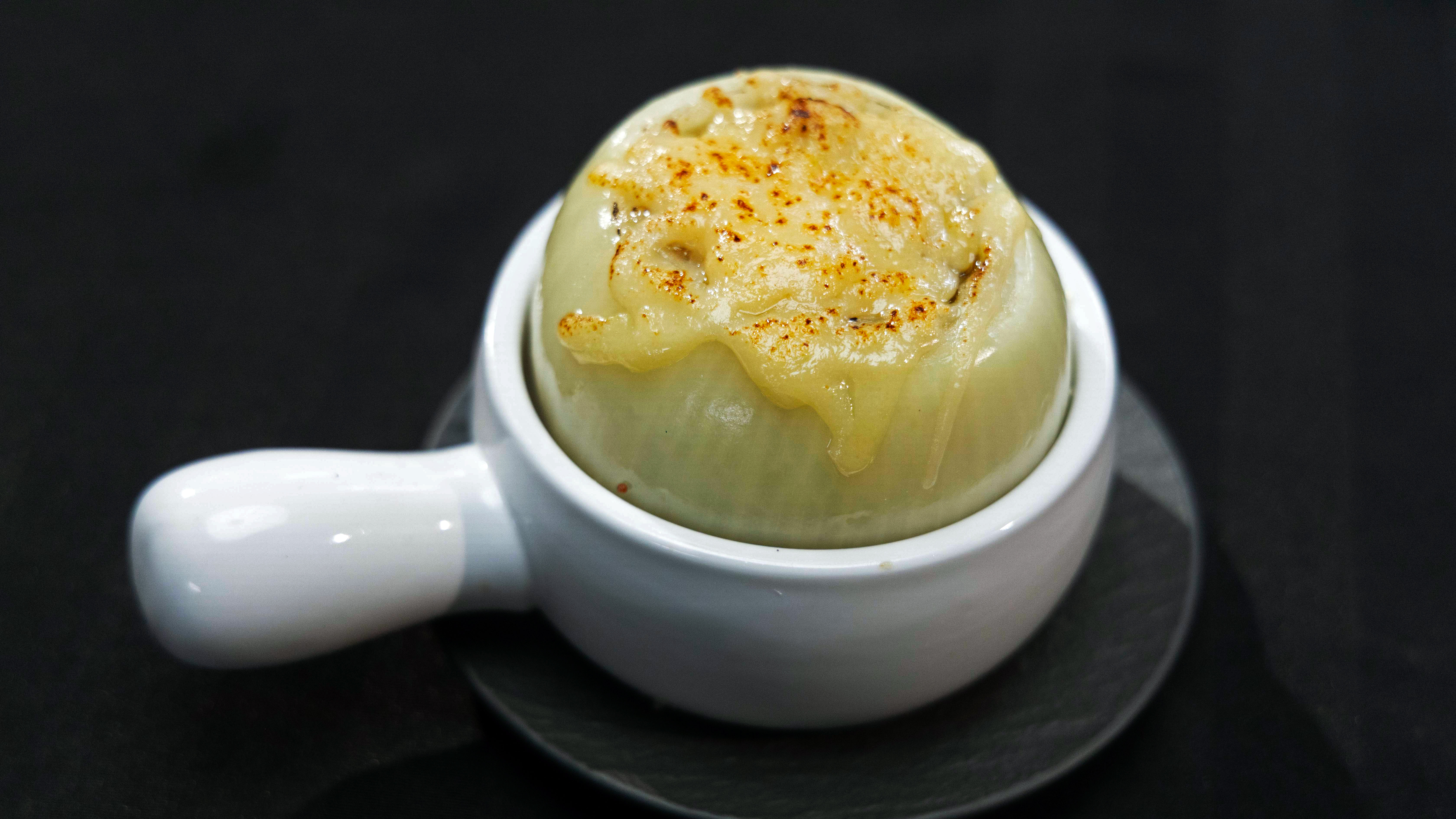 French Onion Soup in an Onion