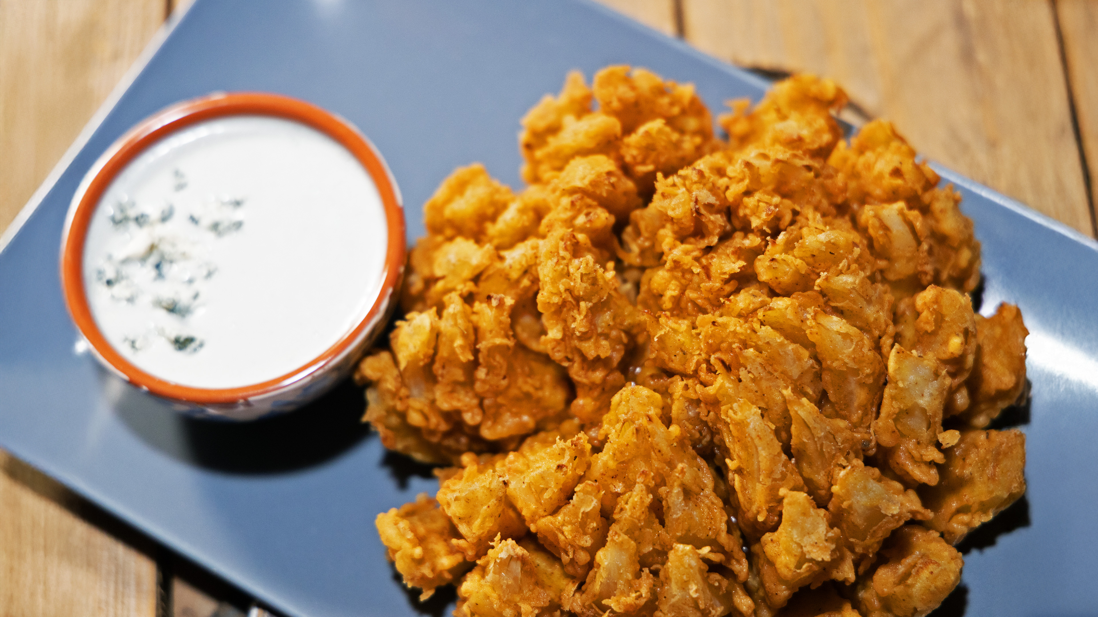Blooming Onion with Blue Cheese Ranch