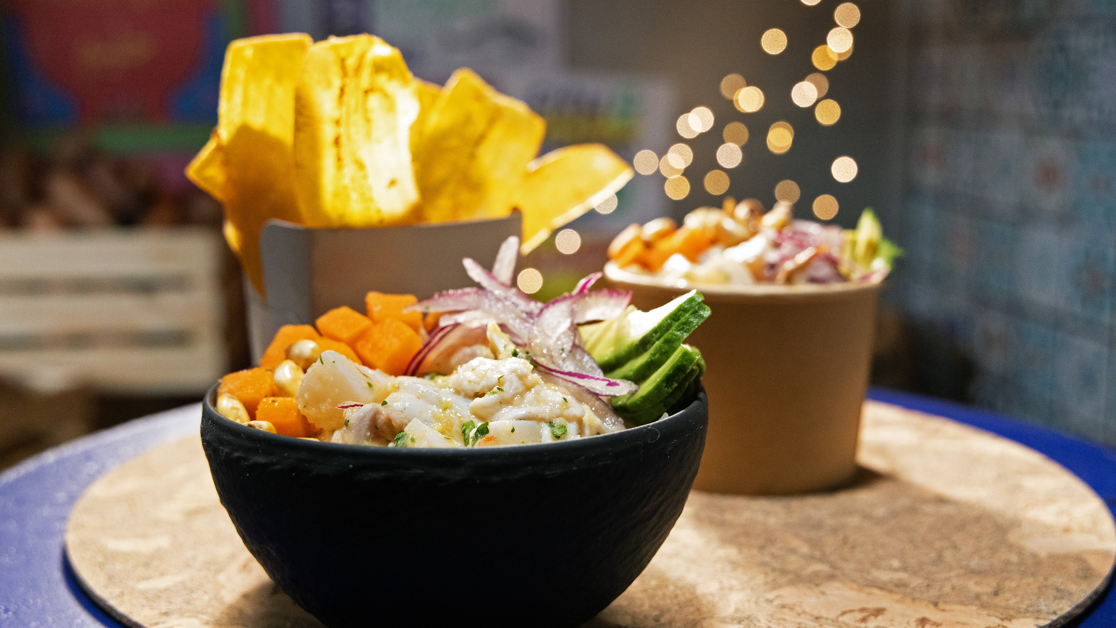 Ceviche with Chifle Plantain Chips- Peru