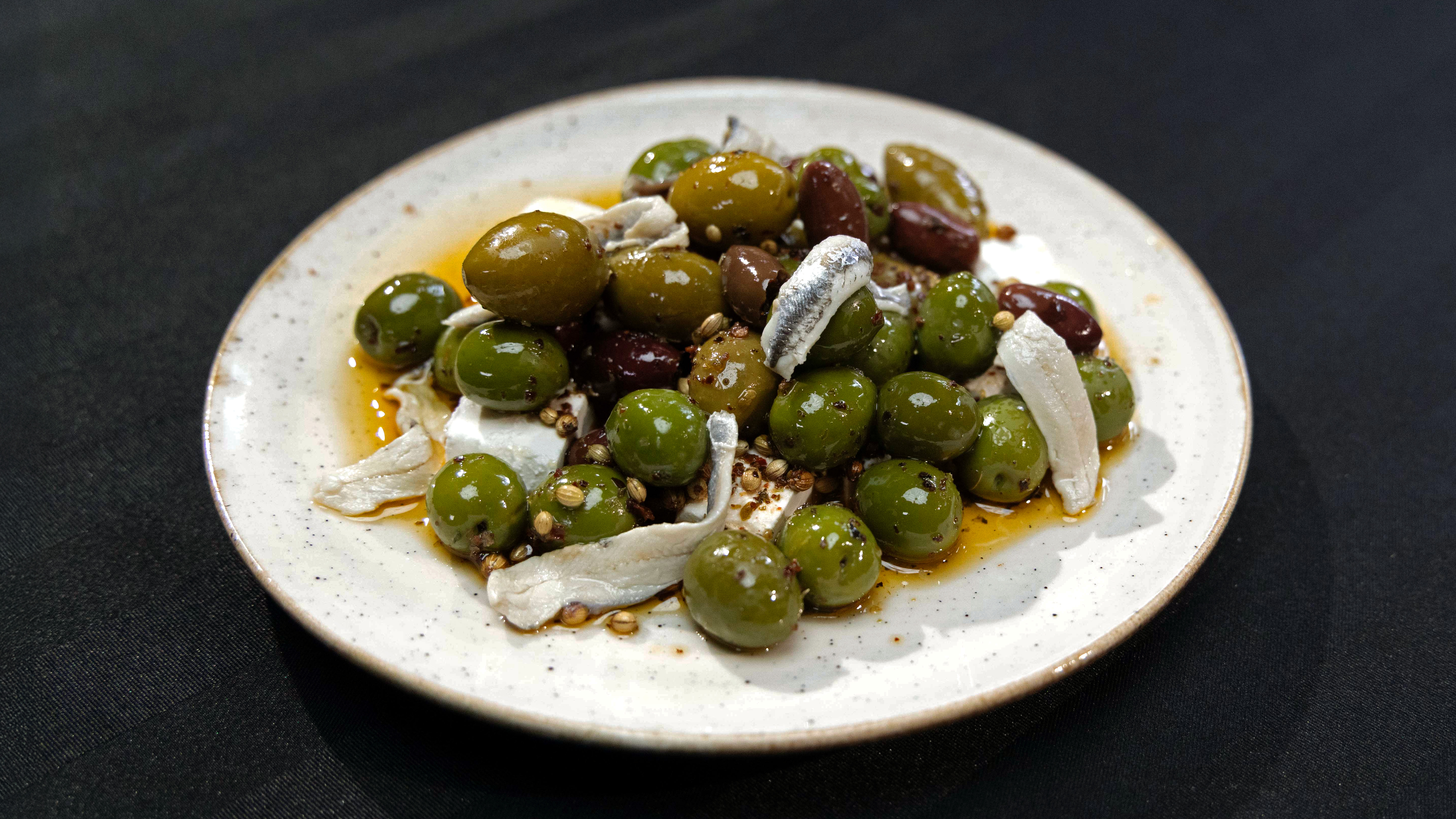 Marinated Olives and Anchovies