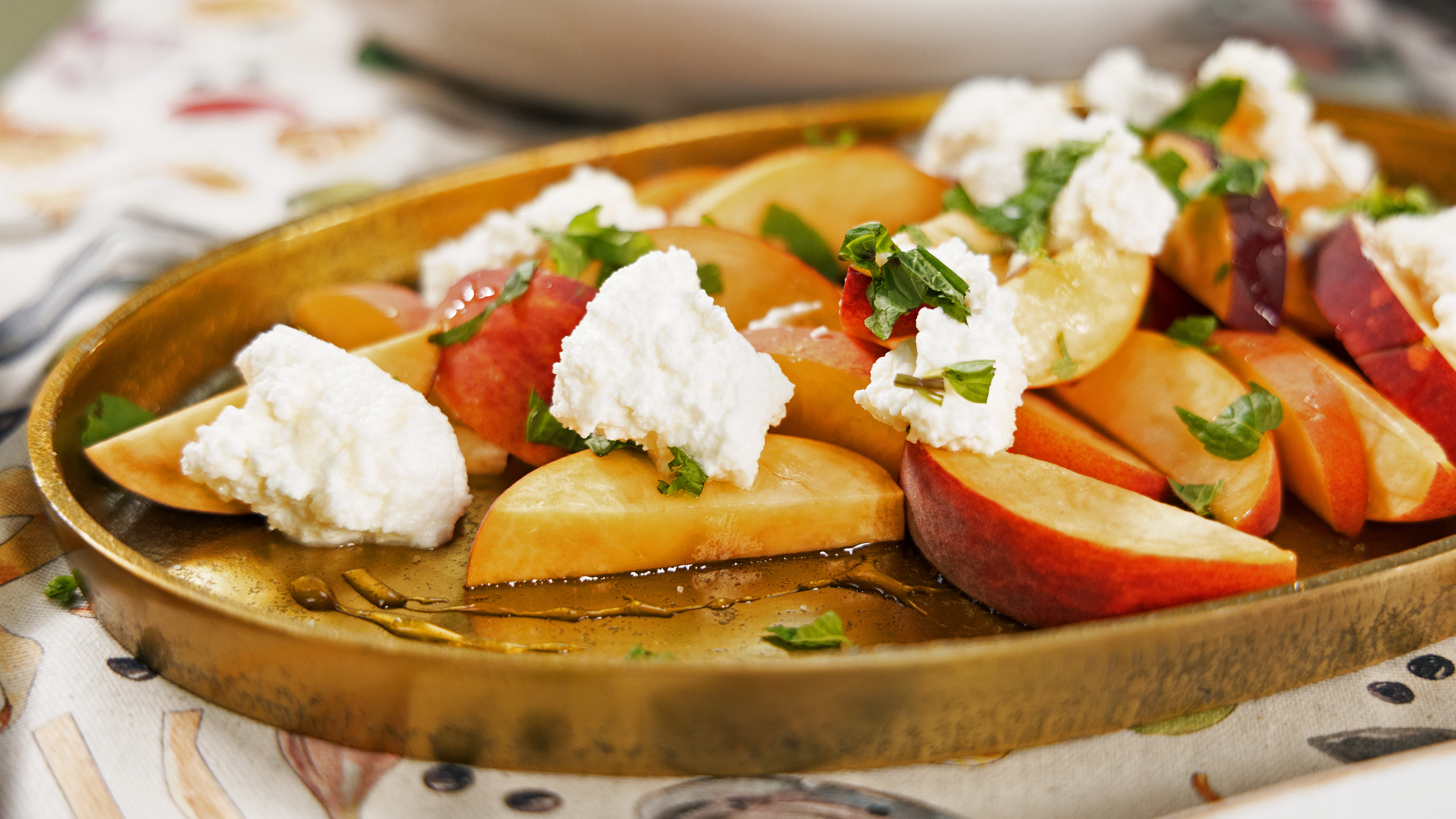 Peaches with Ricotta and Honey