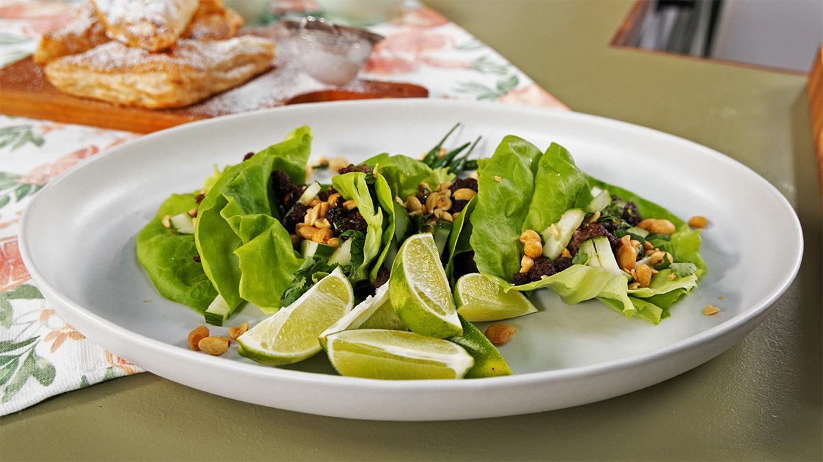 Ground Lamb Lettuce Wraps Recipe