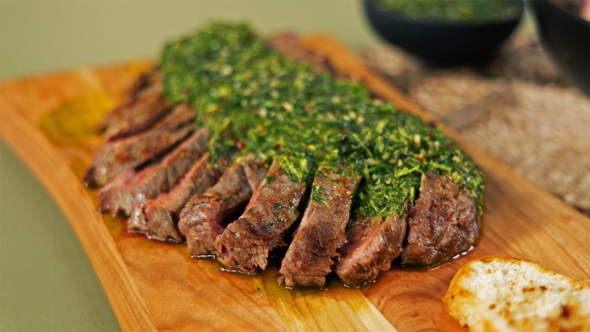 Grilled Steak with Chimichurri Recipe