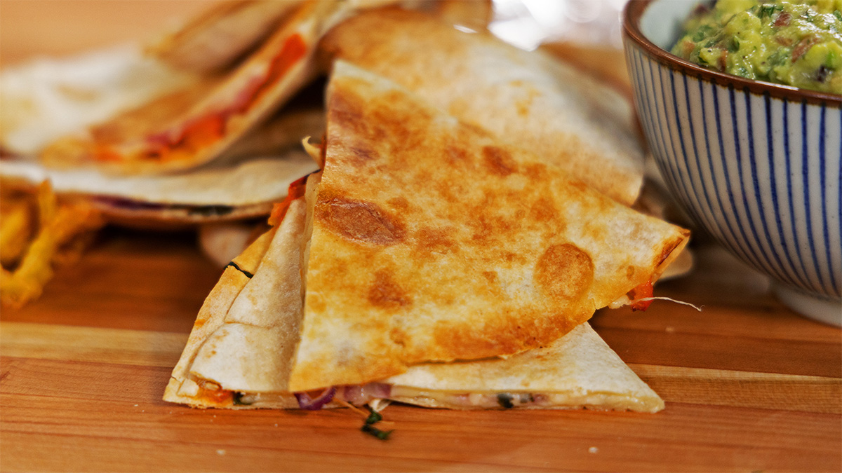 Veggie Quesadillas with Guacamole Recipe