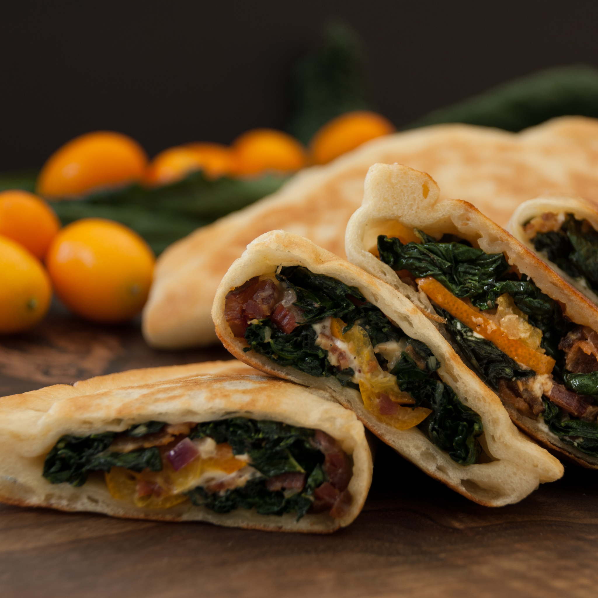 Kale and Kumquat Stuffed Gözleme Pockets Recipe
