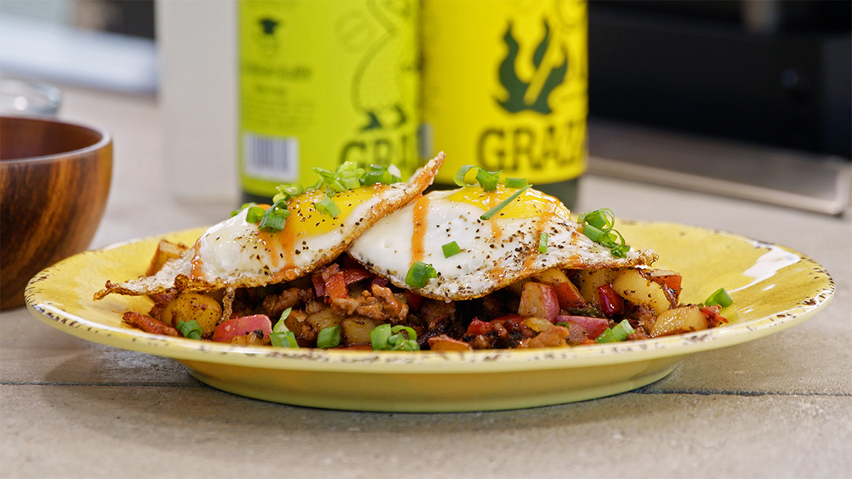 Tex Mex Chorizo Hash and Eggs Recipe