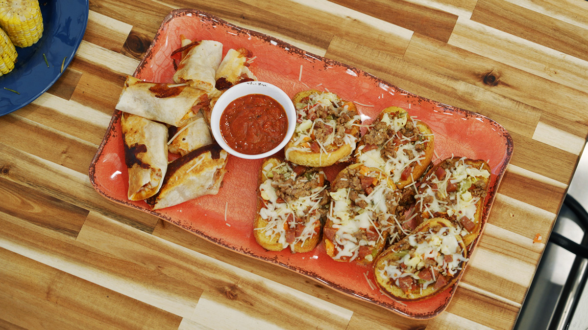 Garlic Bread Pizzas and Gluten-Free Pizza Roll-ups Recipe