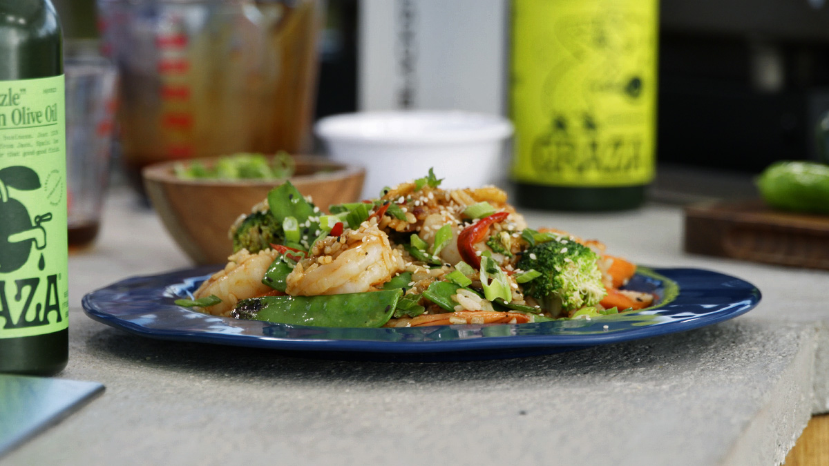 3 Pepper Shrimp Stir-Fry Recipe