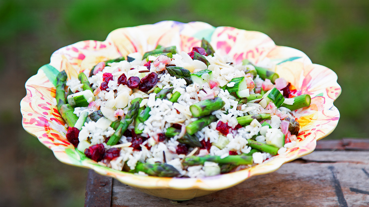 Fresh Wild Rice and Asparagus Salad Recipe