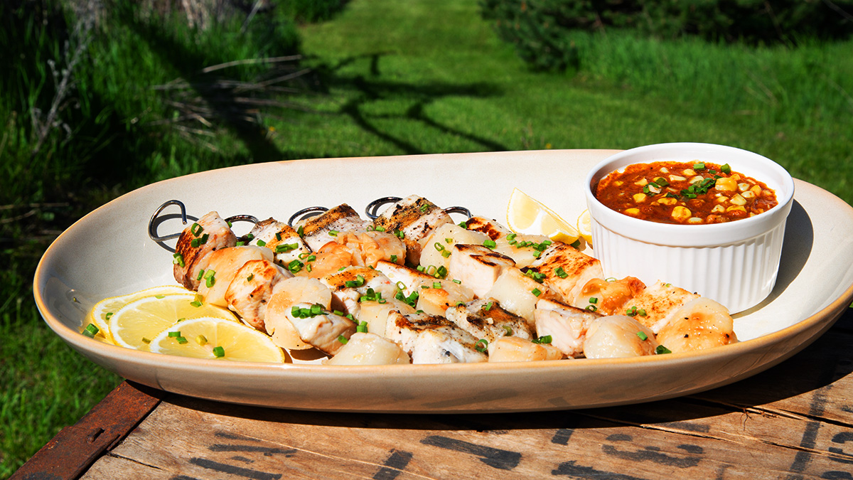 Ultimate Grilled Swordfish and Scallops Skewers Recipe