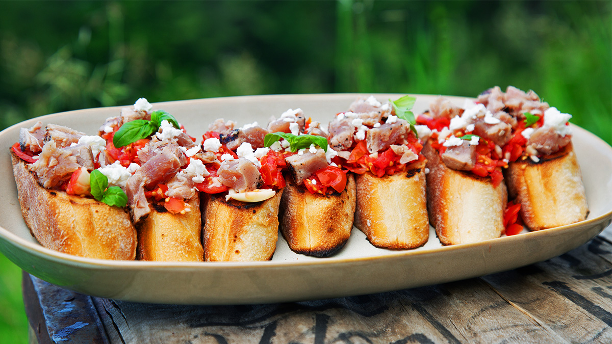 Fresh Grilled Tuna Bruschetta Recipe