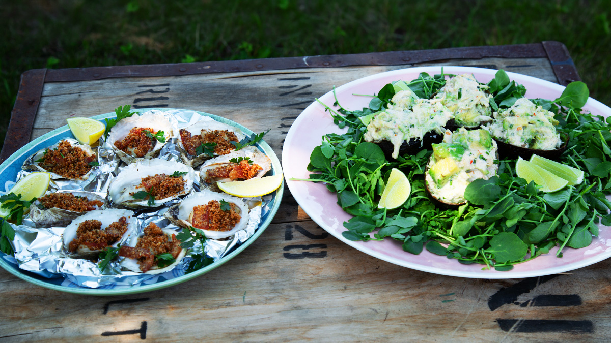Irresistible Grilled Oysters in the Shell with Serrano Ham Recipe