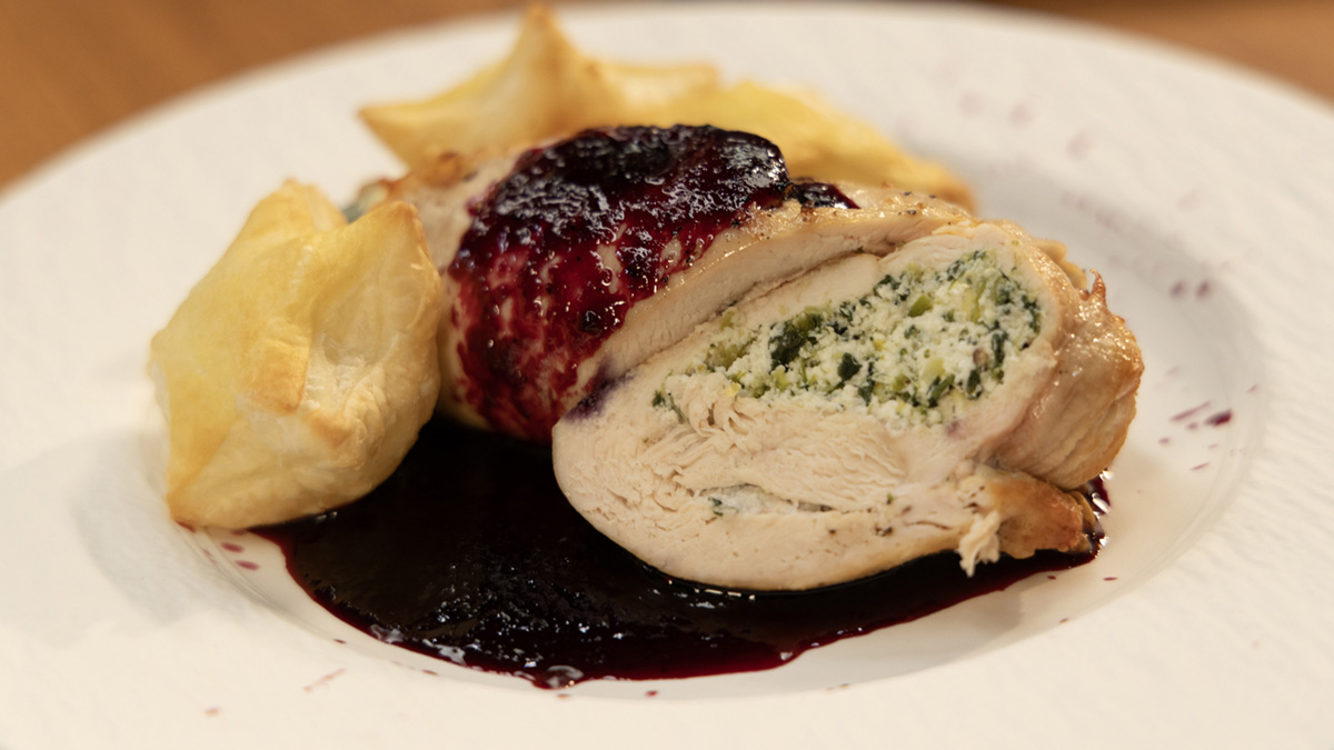 Enchanting Starlit Stuffed Chicken with Berry Reduction Recipe