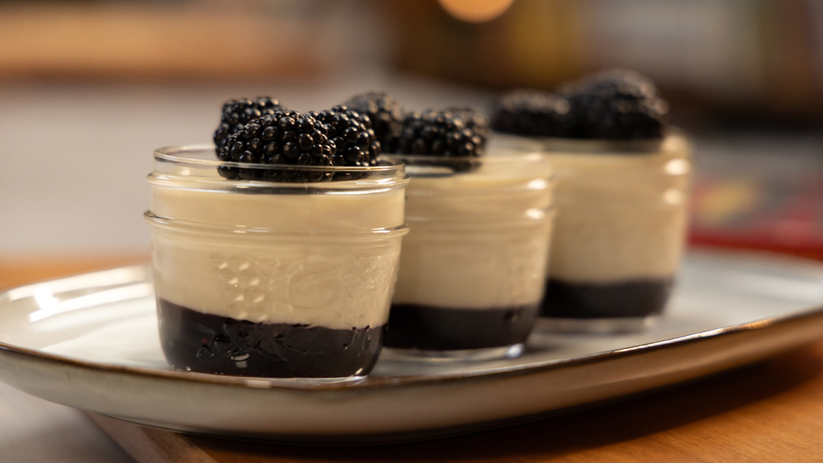 Decadent Jasmine and Blackberry Panna Cotta Recipe
