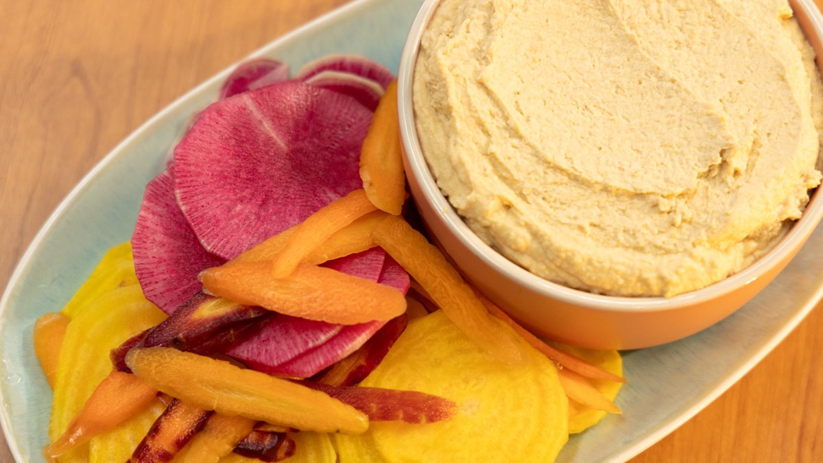 Irresistible Hummus with Victory Garden Veggie Dippers Recipe