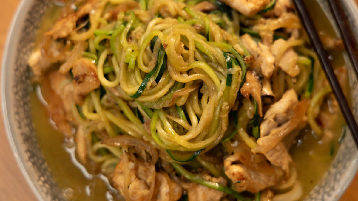 Savory Zoodle Chow Mein Recipe