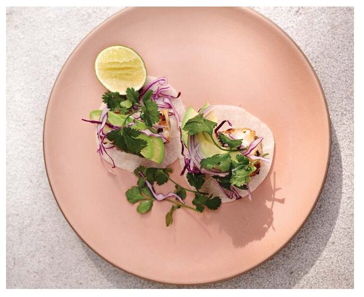 Fresh Fish Tacos on Jicama Tortillas Recipe