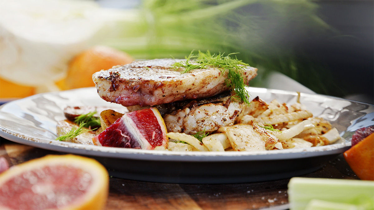 Bold Blood Orange Bass with Fennel Recipe