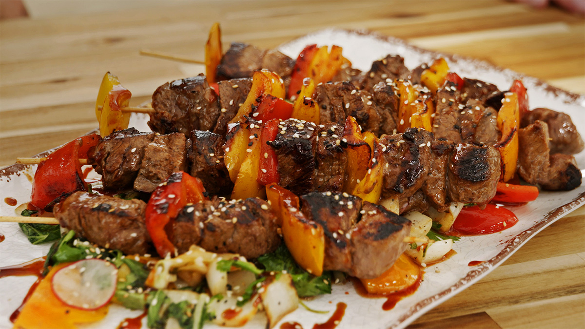 Juicy Asian Steak Skewers Recipe