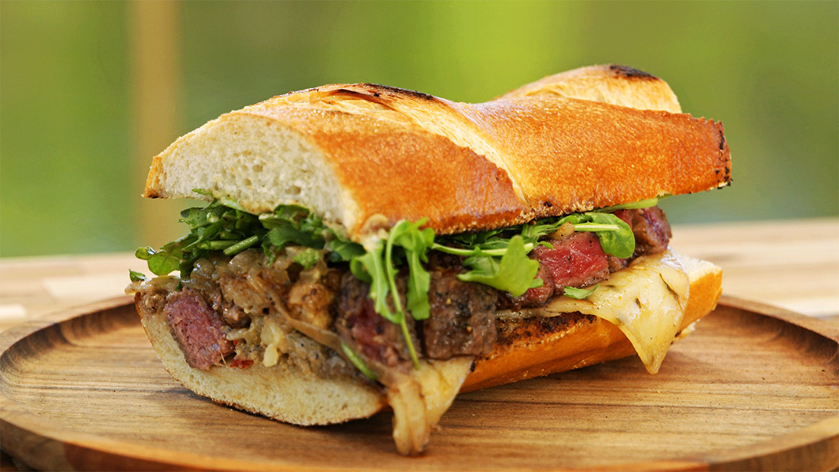 Vibrant Butter Thyme Basted Steak Sandwich Recipe