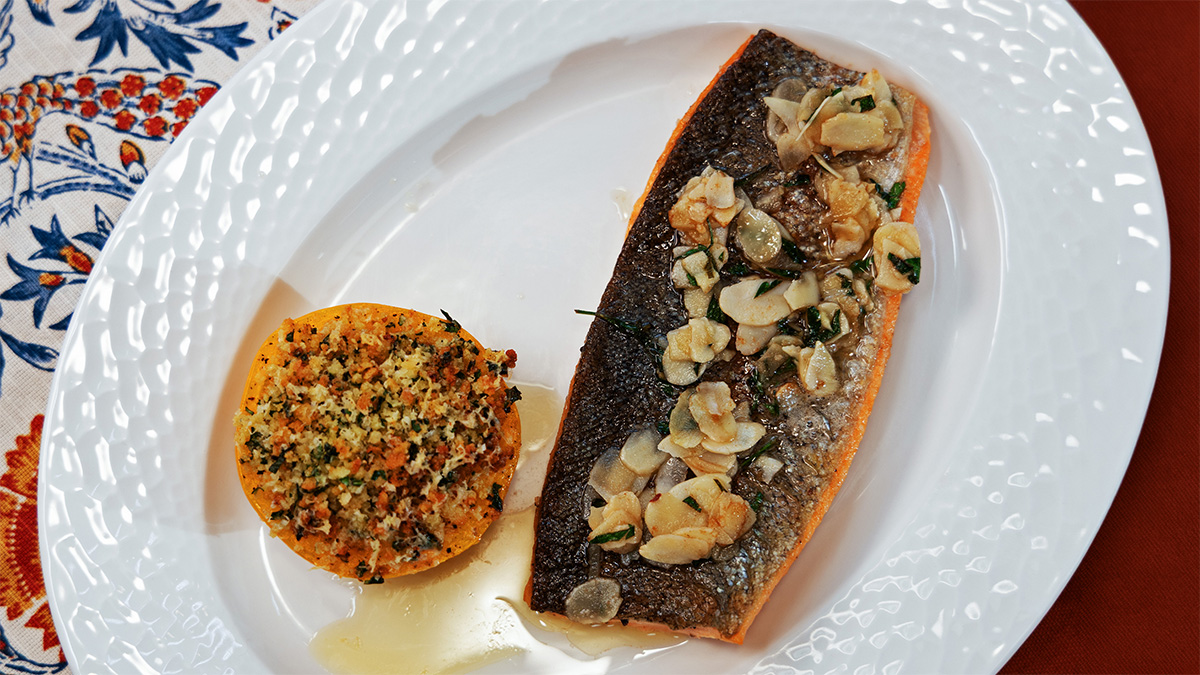 Spectacular Trout Amandine with Tomates Provençales Recipe