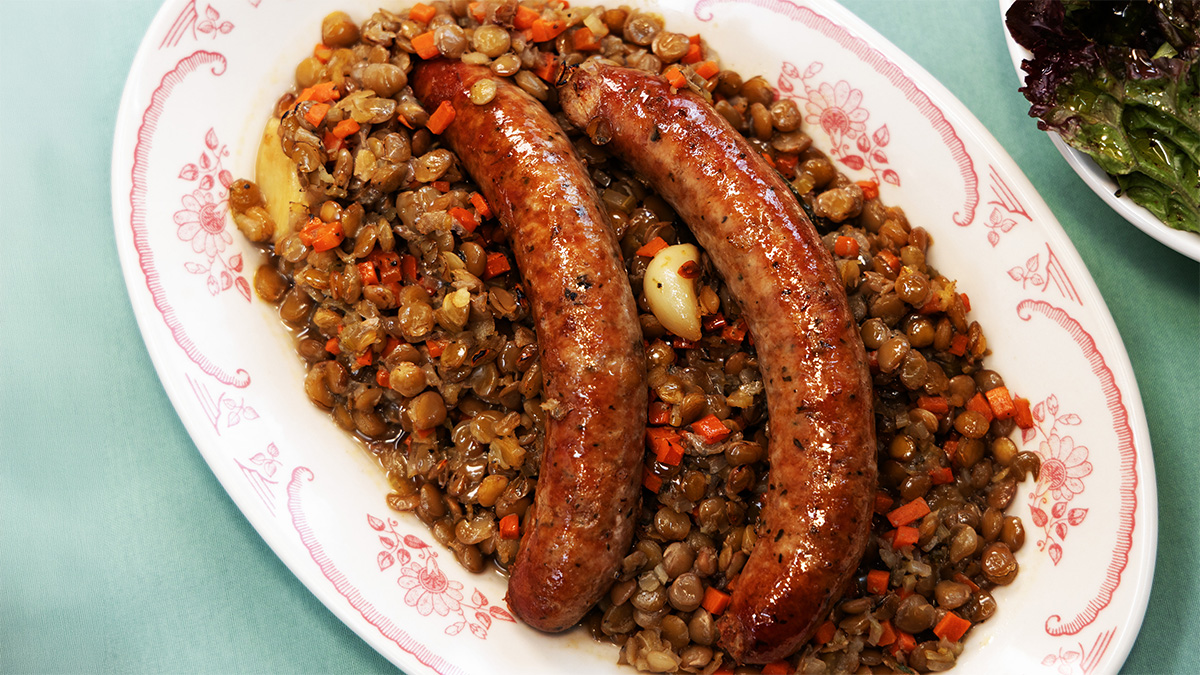 Hearty Saucisse de Toulouse aux Lentilles Recipe