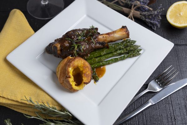 Braised Lamb Shank and Yorkshire Pudding