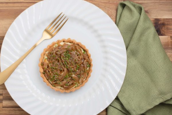 Onion Tart with Soubise and Chives