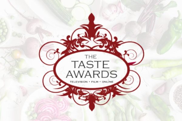Taste Awards logo over food